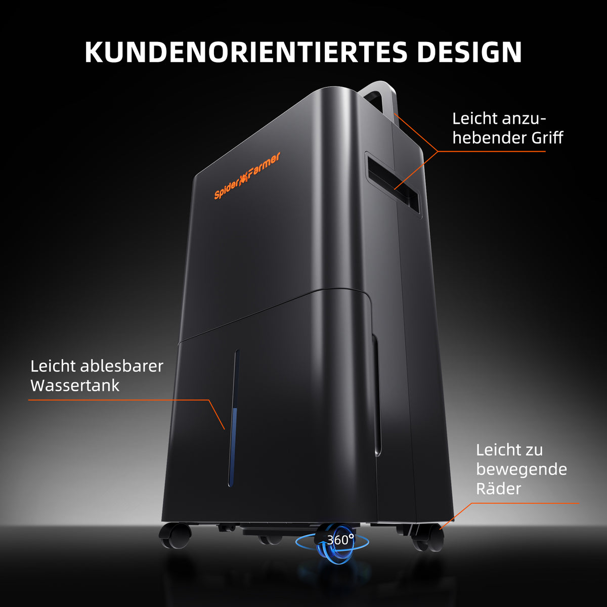 
                  
                    Spider Farmer® 32-Pint Dehumidifier | Luftentfeuchter | Déshumidificateur – Smart APP Control with RJ12 Cable & Drain Hose / mit Ablaufschlauch / avec tuyau de vidange,Ideal for Grow Tent & Grow Room
                  
                