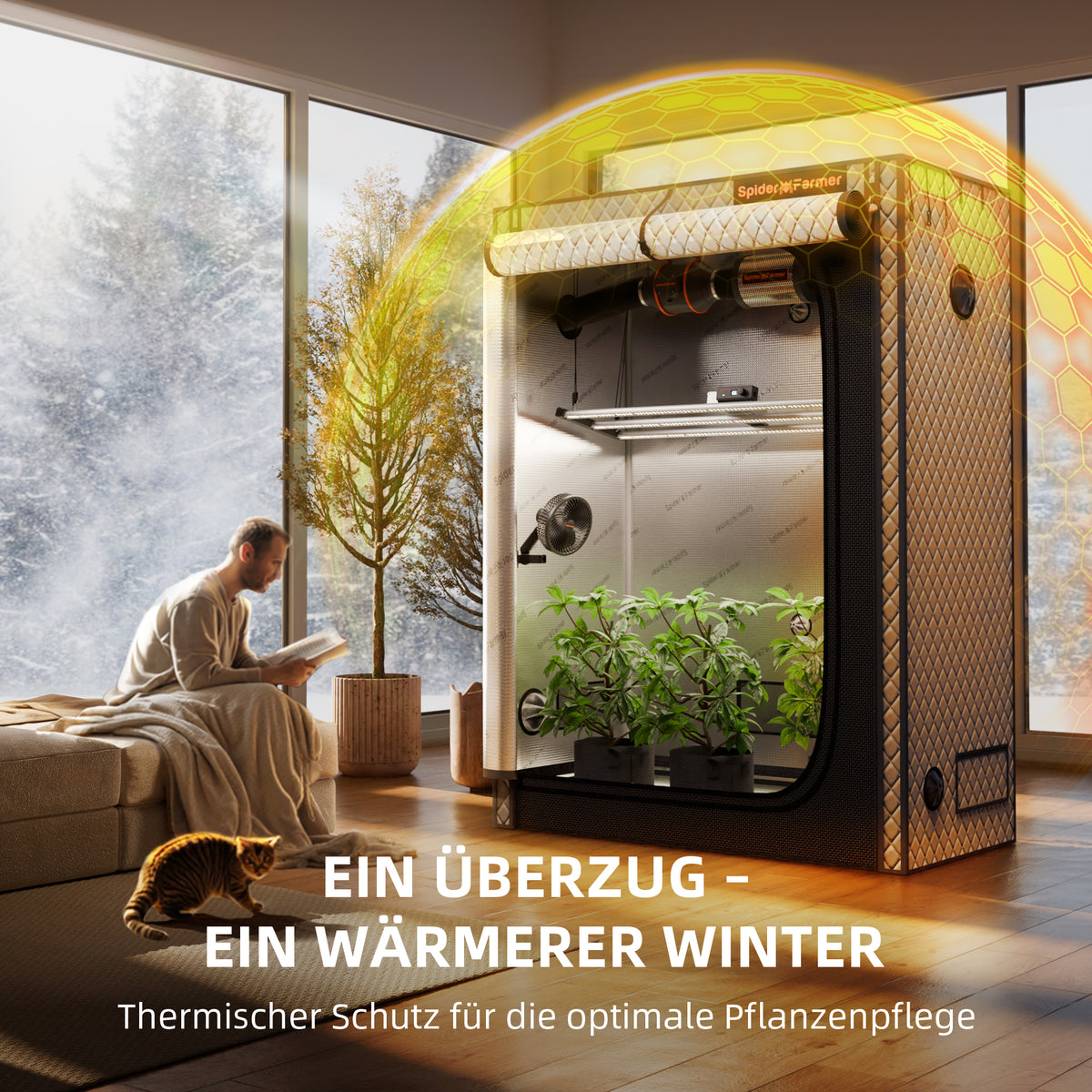 
                  
                    70x140cm Grow Tent Insulation Cover for Winter – Thermal Liner with Insulation Layer, Observation Window and Ventilation Holes, Optimized for Heat Retention and Energy Efficiency
                  
                