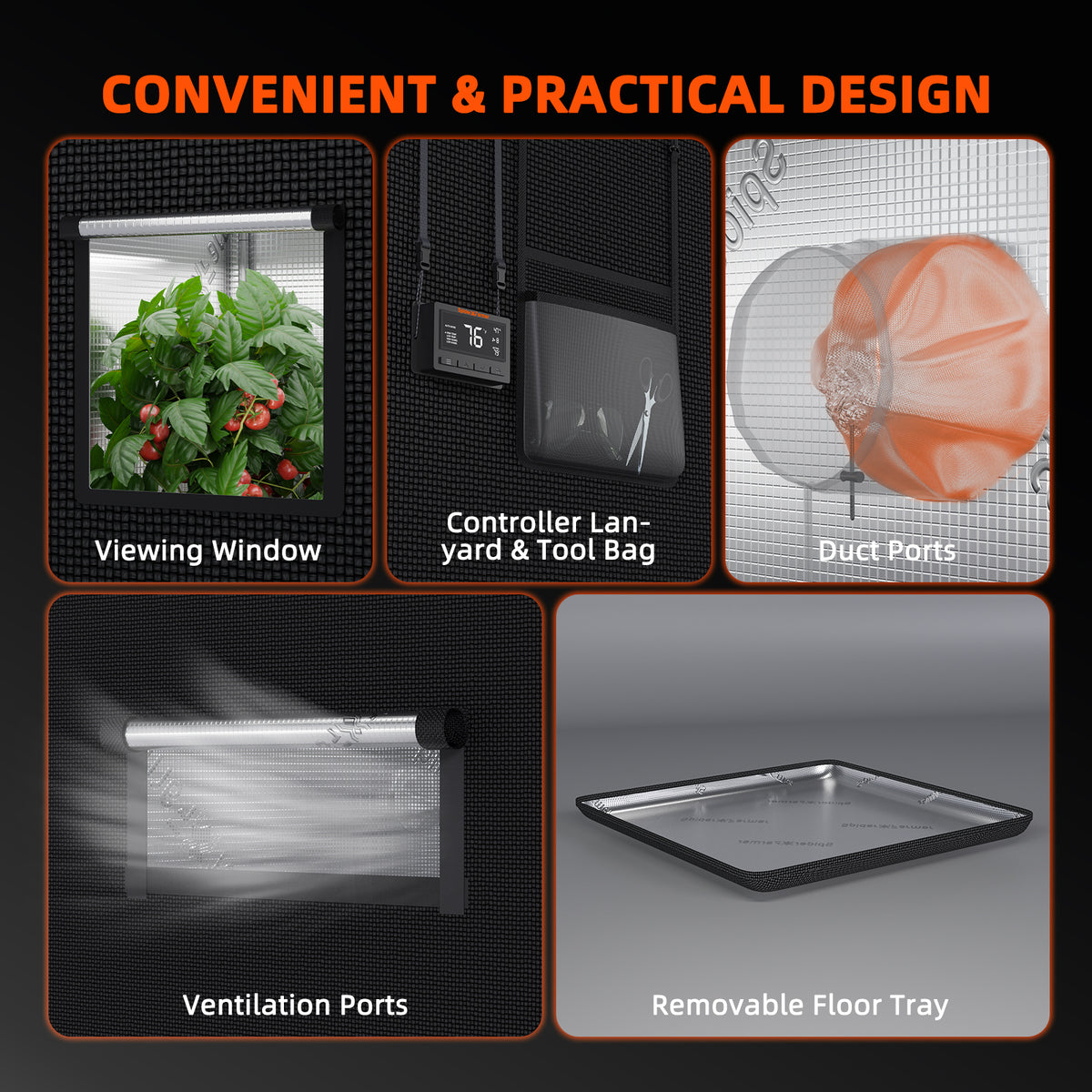
                  
                    Spider Farmer® 90x90cm Complete Grow Tent Kit丨G3000 WiFi & Bluetooth App-Controlled LED Grow Light丨6” Clip Fan丨4” Ventilation System with GGS Controller
                  
                