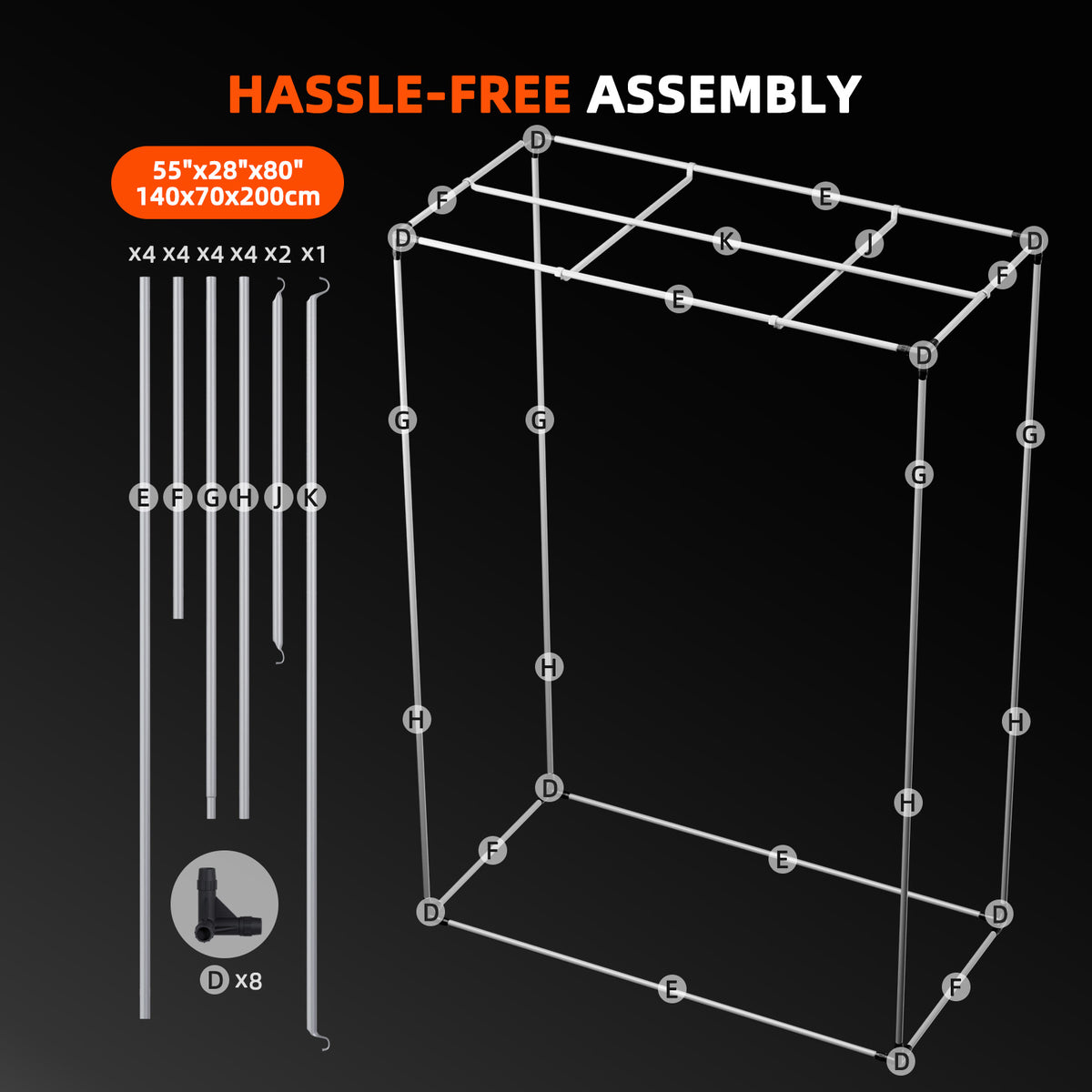 
                  
                    Spider Farmer 140x70x200cm Indoor Grow Tent High Reflective Growzelt 1680D Hydroponic Plant Room for Optimal Plant Growth & Climate Control
                  
                