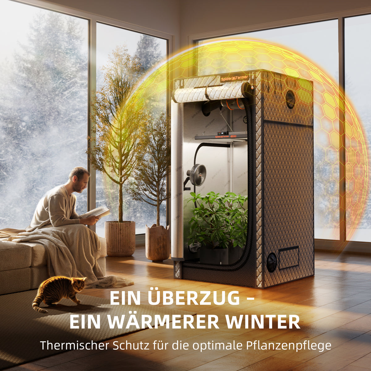 
                  
                    Spider Farmer 90x90cm Grow Tent Insulation Cover for Winter – Thermal Liner with Insulation Layer, Observation Window and Ventilation Holes, Optimized for Heat Retention and Energy Efficiency
                  
                