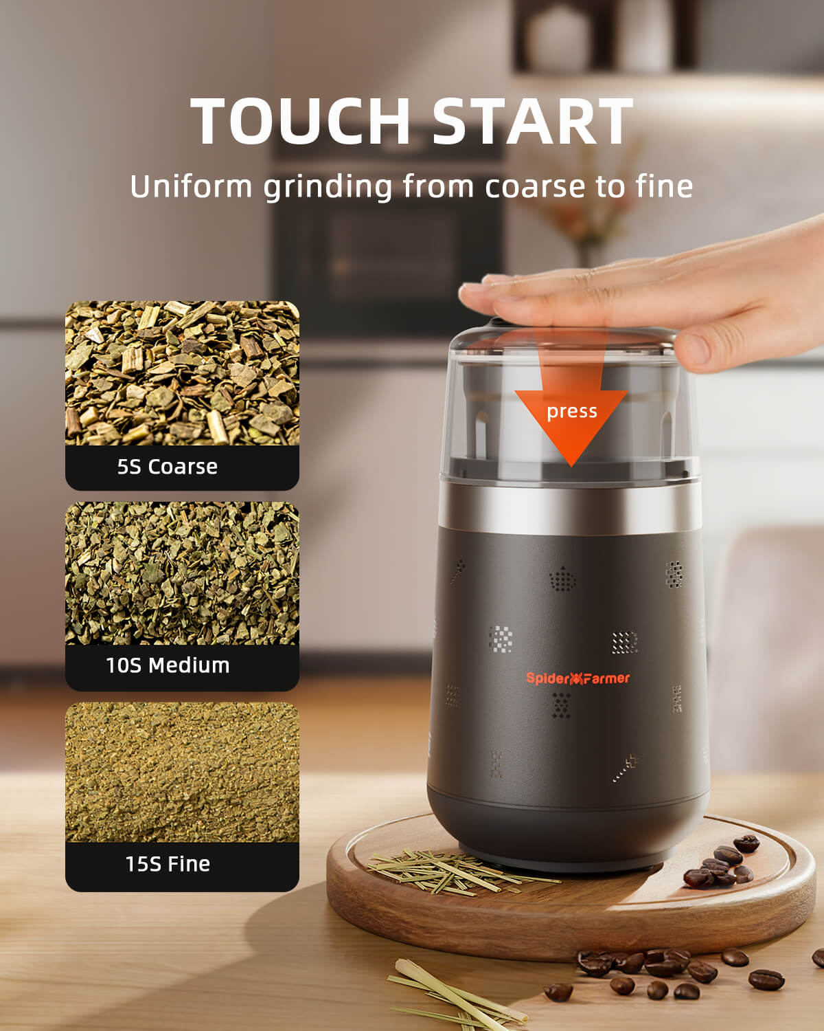 
                  
                    Spider Farmer Electric Herb & Spice Grinder with Removable Stainless Steel Bowl
                  
                
