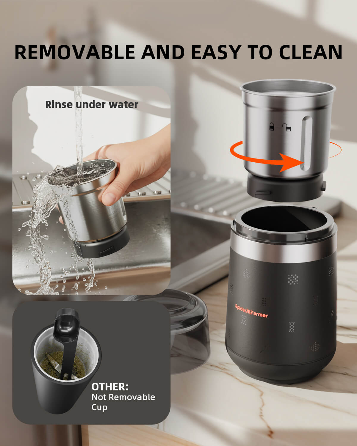 
                  
                    Spider Farmer Electric Herb & Spice Grinder with Removable Stainless Steel Bowl
                  
                