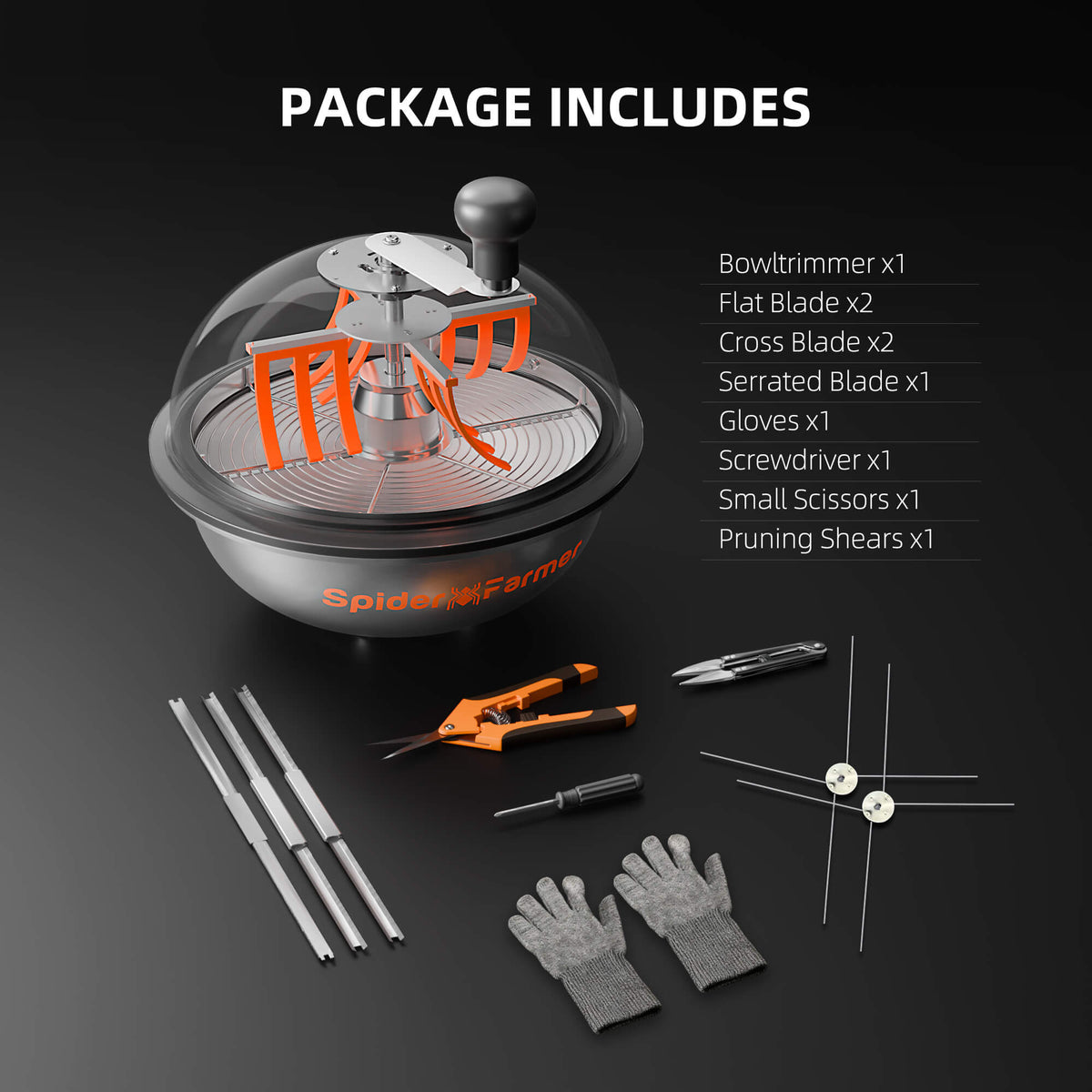 
                  
                    Spider Farmer 13” (Ø 33 cm) Bud Leaf Bowl Trimmer,Twist Spin Cut with Clear Visibility Dome
                  
                