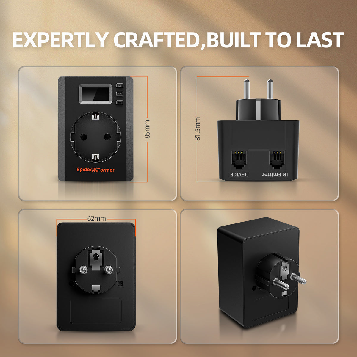 
                  
                    Spider Farmer S-Station | Wi-Fi & Bluetooth Timer, Smart Plug Controller 3680W 16A for Indoor Growing, Supports Temperature & Humidity Sensor-Based Automation, for Digital Devices Connection and Smart Control via Spider Farmer APP
                  
                