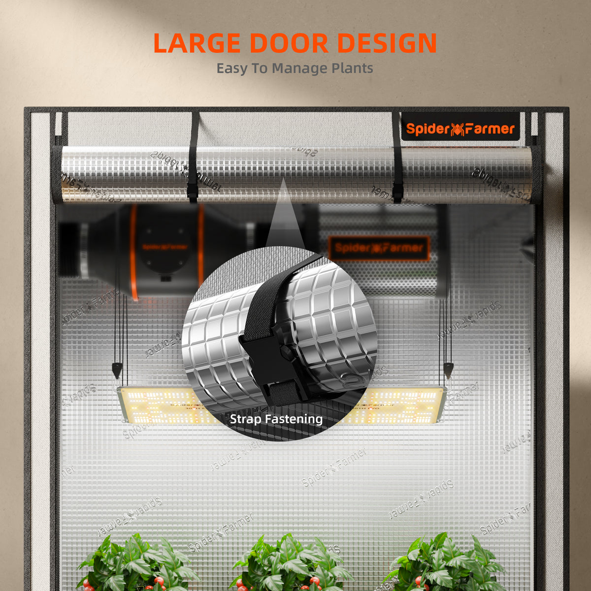 
                  
                    Spider Farmer 60x60x180cm Pro Indoor Grow Tent Growzelt 2000D High Reflective Plants Grow Box
                  
                