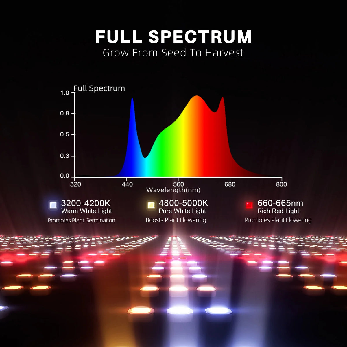 
                  
                    2024 Spider Farmer® G5000 480W LED Grow Light Dimmable Full Spectrum Pflanzenlampe
                  
                