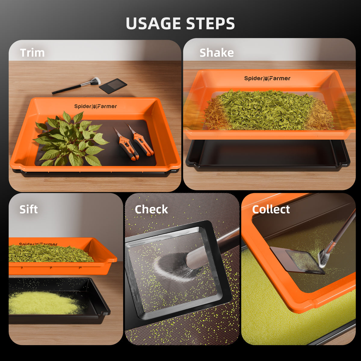 
                  
                    Spider Farmer 2-In-1 Herb Trim Tray 150 Micron 100 Mesh Screen for Pollen & Herb | 2 Pruning Shears | Card Magnifier | Grow Harvest Accessories | Use-Friendly Ergonomic Design
                  
                