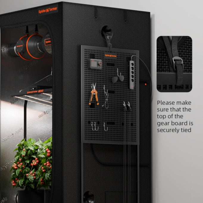 
                  
                    Spider Farmer® Genius Grow System Gear Board for Grow Tent – Wall-Mounted Organizer for Controllers & Power Supplies
                  
                