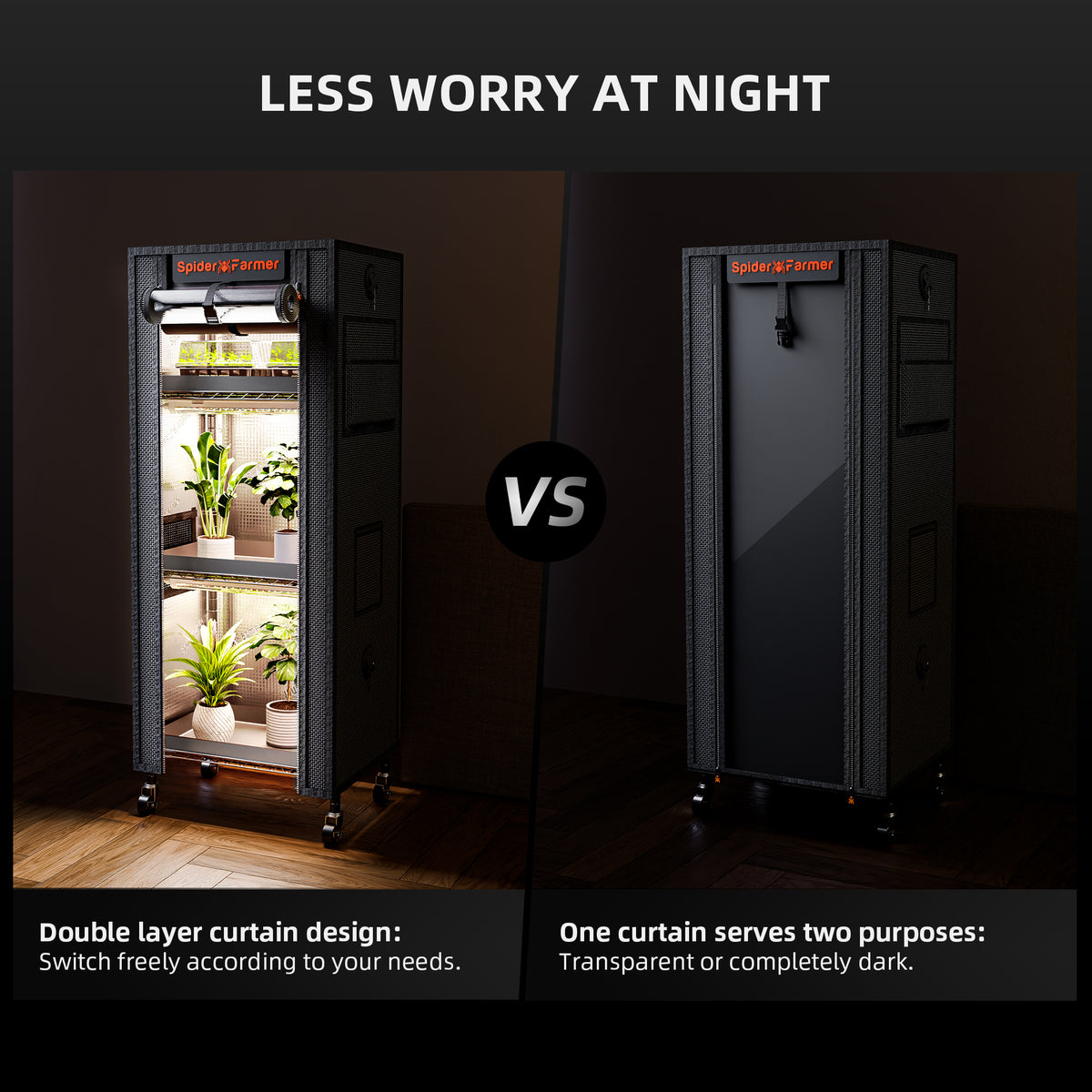 
                  
                    Spider Farmer 4 Tier Plant Stand With Grow Lights 54W , Plant Shelf with 1680D Grow Tent for Clone Seedling Indoor Plant, Greenhouse
                  
                