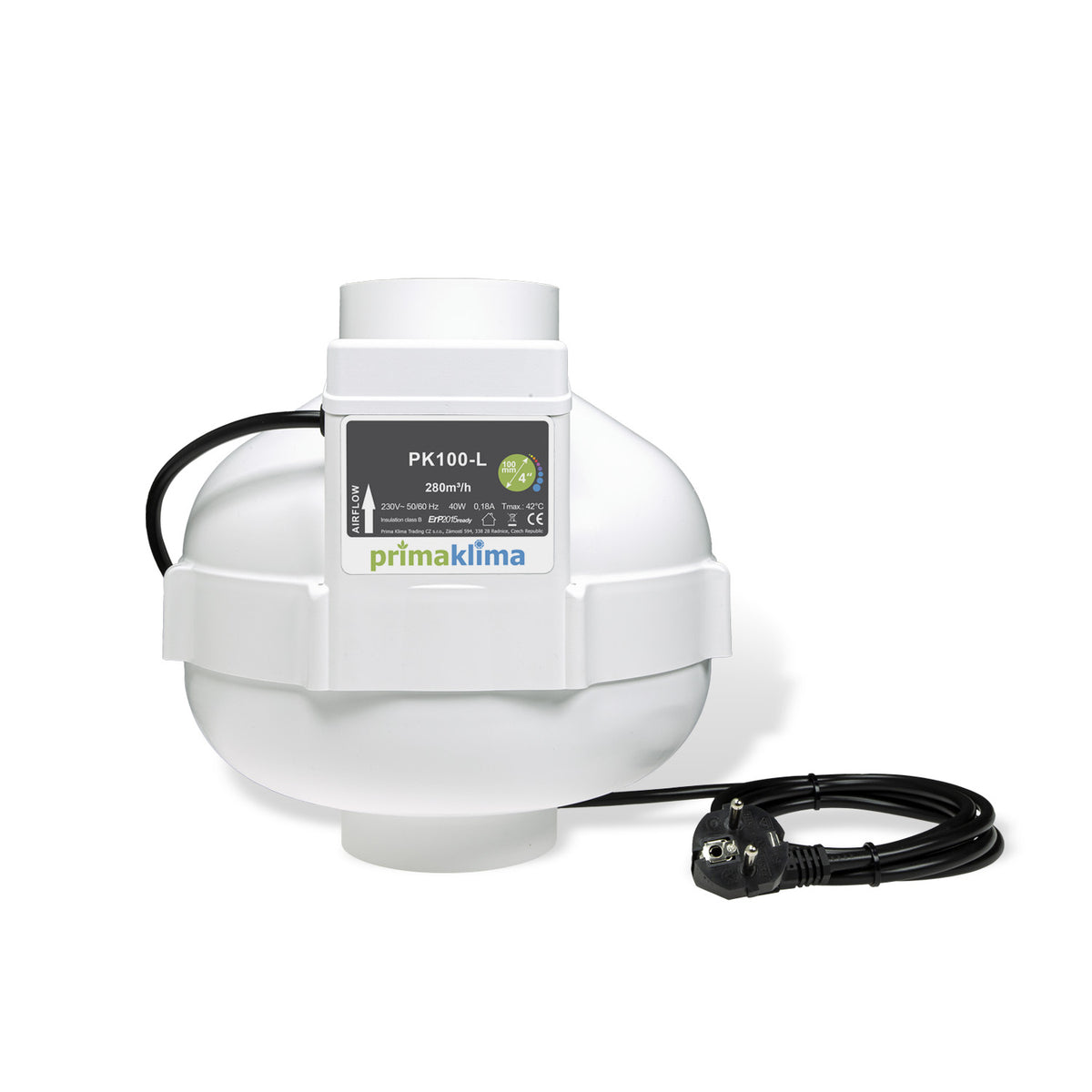 Prima Klima I Speed radial Ventilator 100L 280m³/h