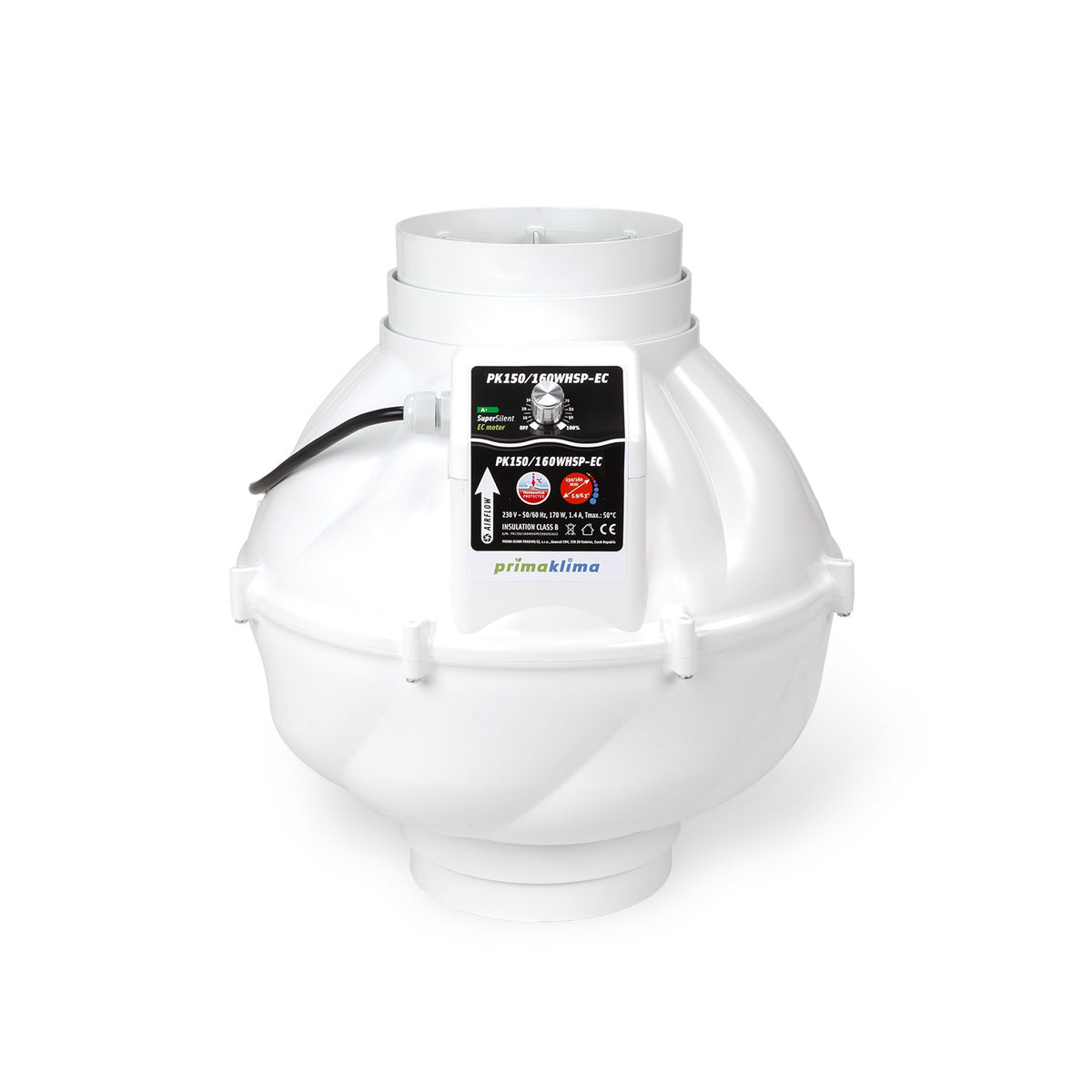 Prima Klima EC Whisperblower Dimmable 1400m³/h 150/160mm