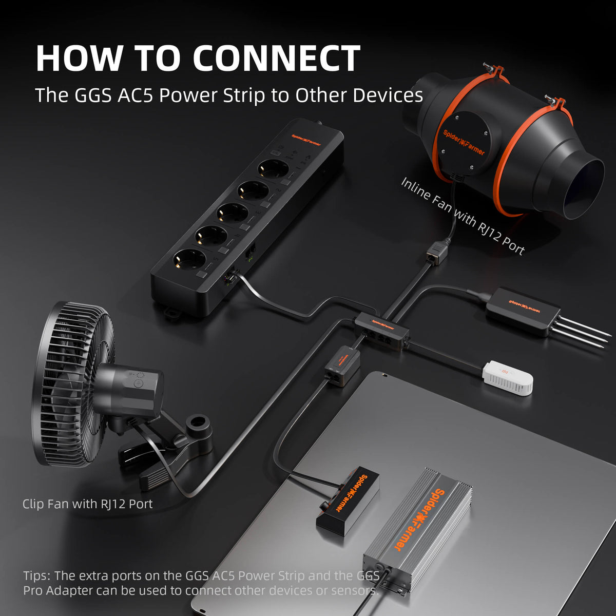 
                  
                    Free AC5 Kits丨Spider Farmer®GGS AC5 Power Strip Kits, With App Smart Controls Complete Grow Tent Kit丨SF4000 301H EVO LED丨6” Clip Fan丨6” Fan Kits
                  
                
