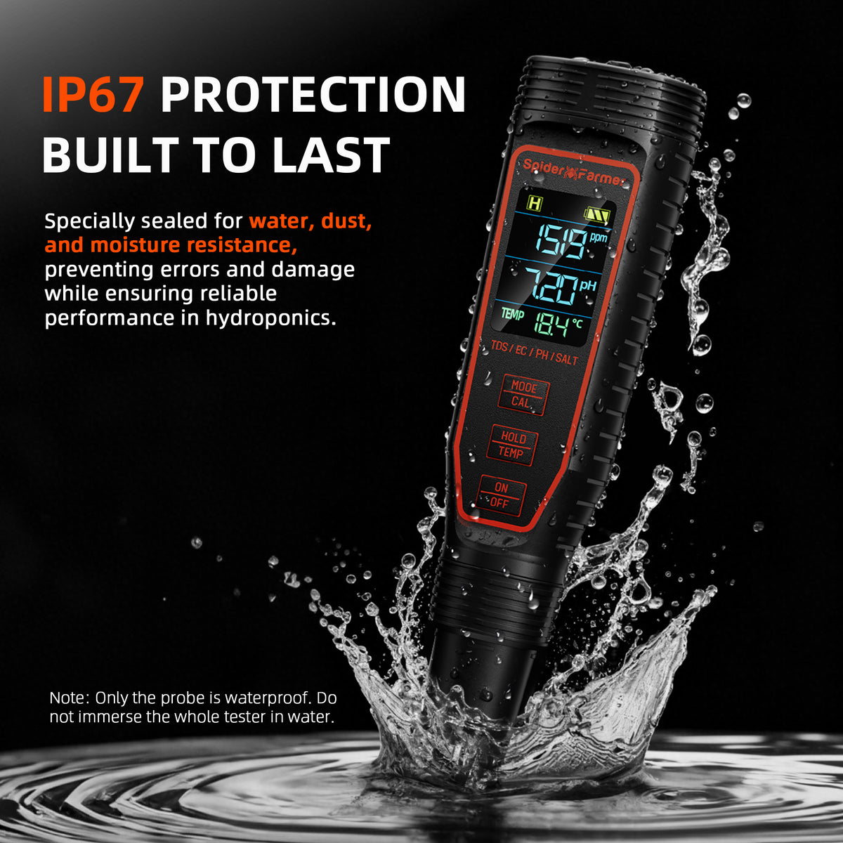 
                  
                    Spider Farmer® 5-in-1 pH Hydroponic Meter Kit
                  
                